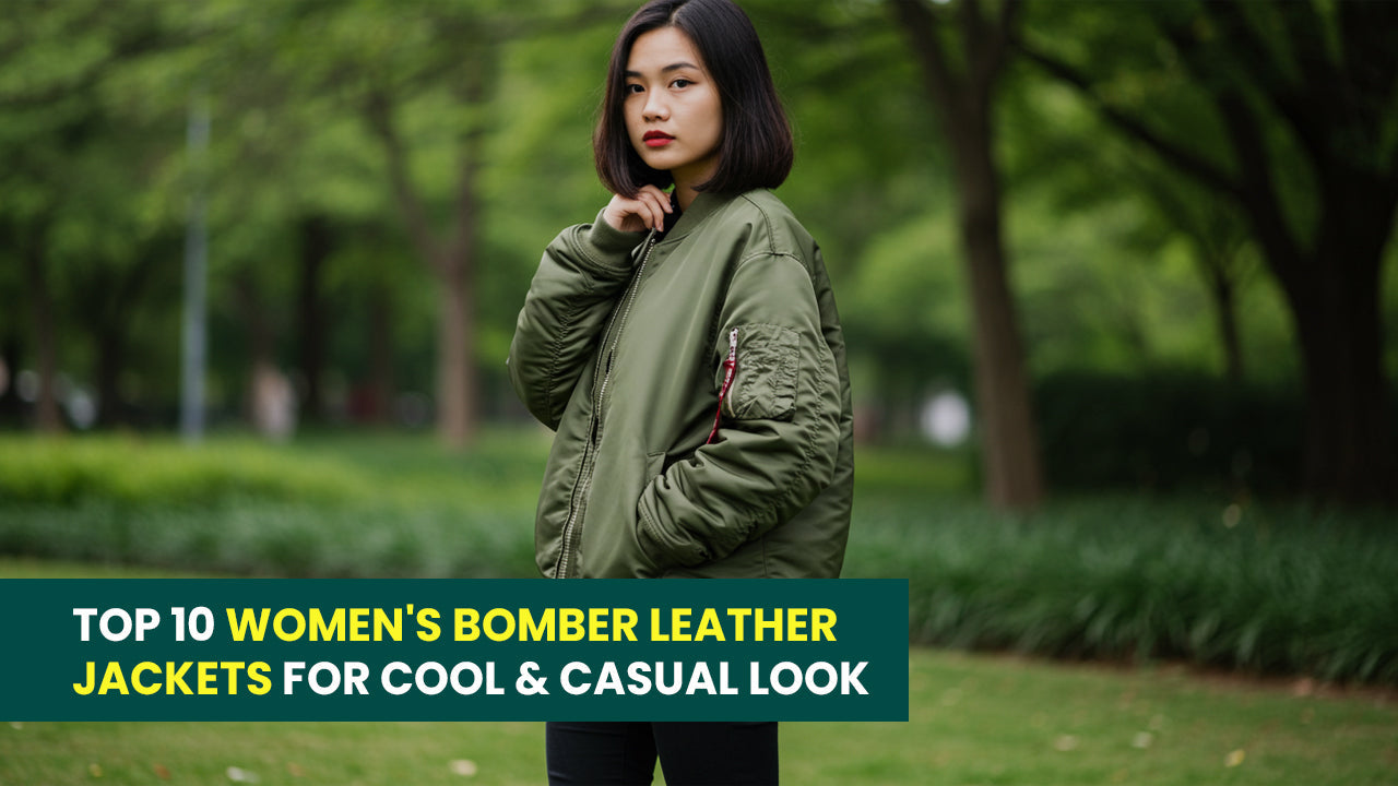 Top 10 Women's Bomber Leather Jackets for Cool & Casual Look