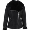 Women's Black Luxury Shearling Jacket