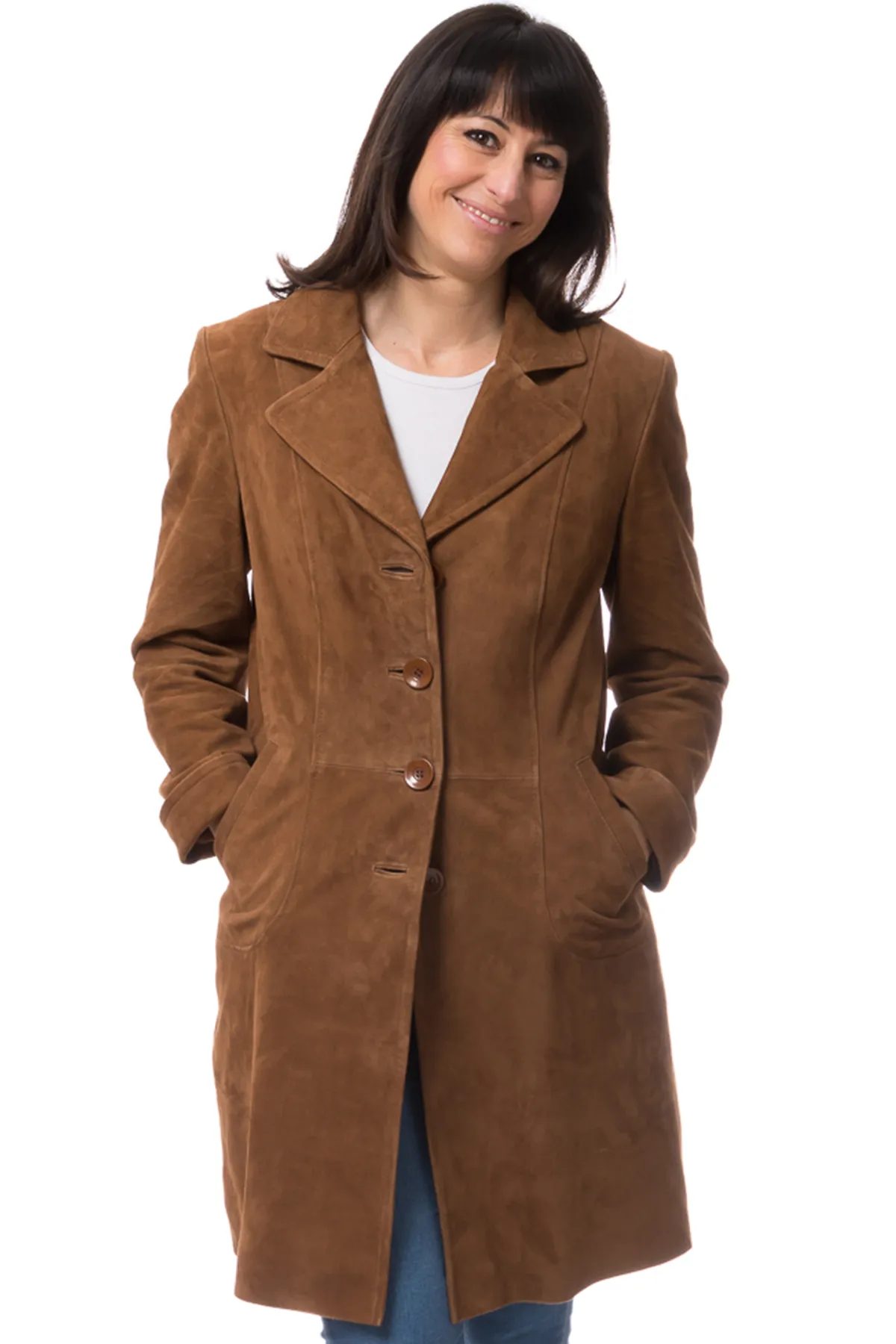 Brown-Suede-Leather-Long-Coat