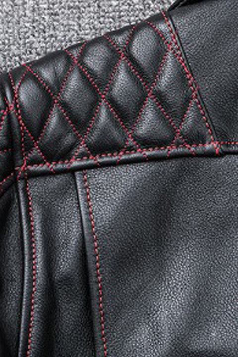 Lionheart Black Leather Biker Jacket