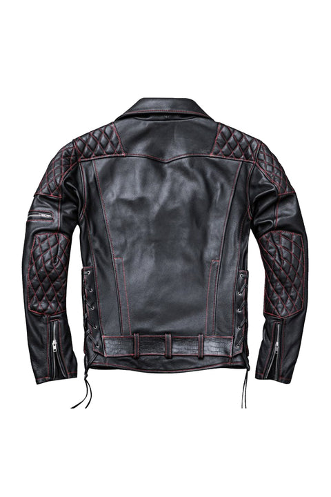 Lionheart Black Leather Biker Jacket