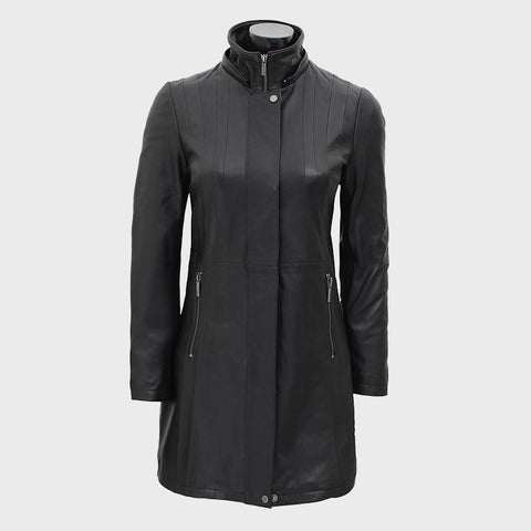 Hooded-Black-Long-Fur-Collar-Leather-Coat-Womens