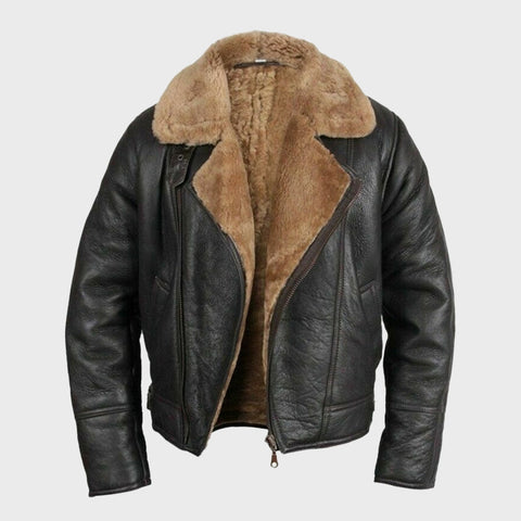 Mens-Flying-Sheepskin-Tan-Leather-Jacket