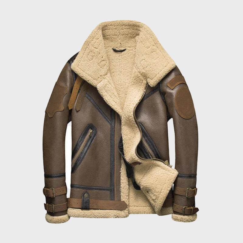 Brown-Short-Leather-Biker-Jacket
