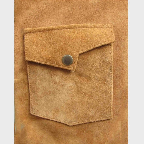 Mens-Leather-Shirt-Jacket-Brown-Suede