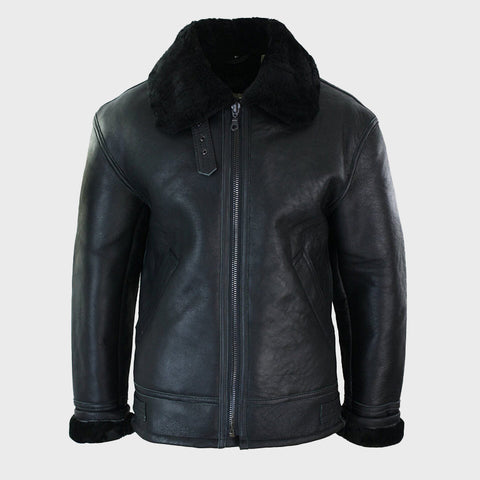 Mens-Real-Leather-Shearling-Sheepskin-Original-B3-Flying-Pilot-Jacket