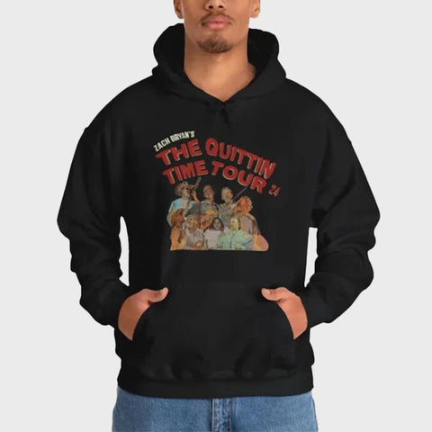 Quittin-Time-Tour-Zach-Bryan-2024-Black-Hoodie