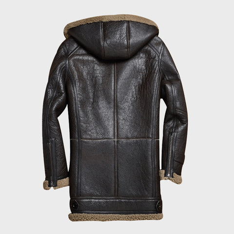 Shearling-Sheepskin-Black-Leather-Jacket-With-Hood-for-Men