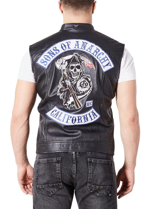 Sons of Anarchy Motorcycle Racing PU Leather Vest