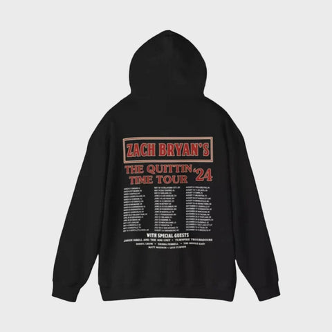 Time-Tour-Zach-Bryan-2024-Black-Hoodie