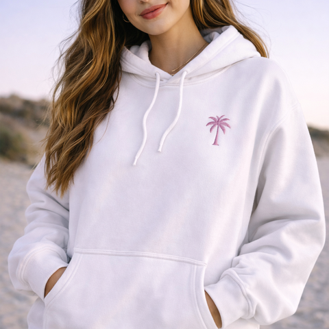 Pink Palm Puff To Live For the Hope of it All Hoodie