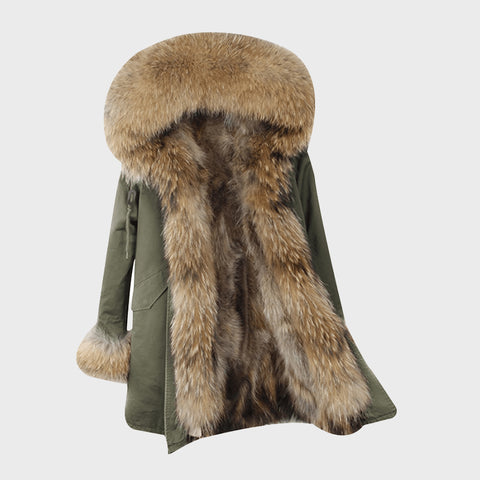 Womens-Faux-Fur-Lining-Hooded-Long-Coat