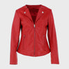 Women's Red Leather Jacket