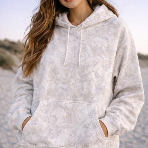 Womens Maple Leaf Camo Fleece Hoodie