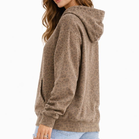 Womens Maple Leaf Camo Fleece Hoodie