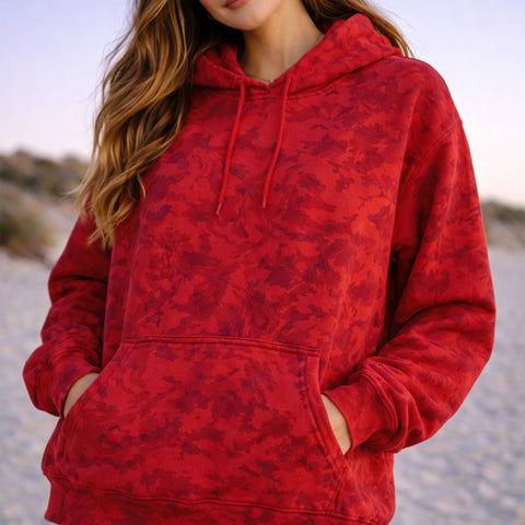 Womens Maple Leaf Camo Fleece Hoodie