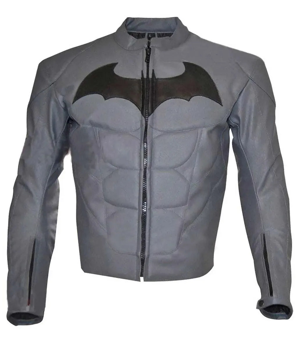 Black Logo Game Gray Batman Arkham Knight Jacket New York Leather Company