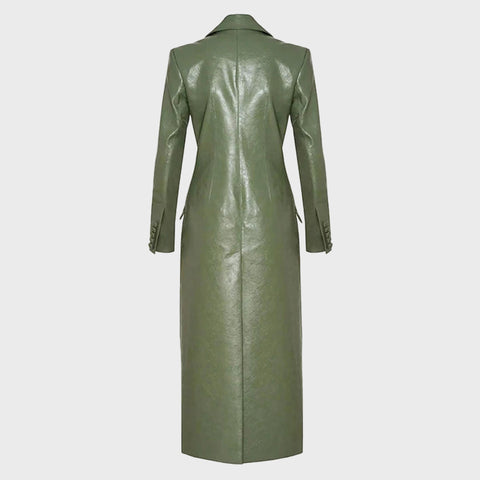 green-long-leather-coat-for-women