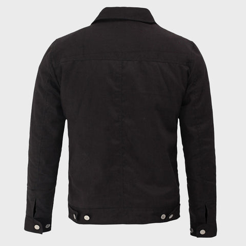 mens-black-cotton-rip-trucker-jacket