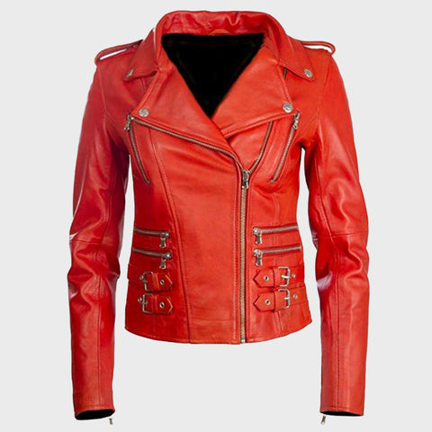 womens-dark-orange-real-leather-cross-zip-multi-zip-biker-jacket