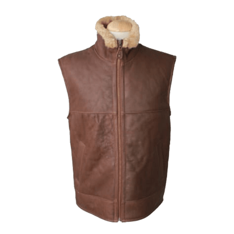 Harvey Leather Sheepskin Vest