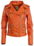 Aviatrix Women's Real Leather Cross-Zip Multi-Zip Biker Style Jacket