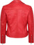 Jennie Asymmetrical Red Padded Leather Jacket