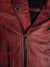 The Alexander: Red Biker Leather Jacket