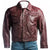 Burgundy Trucker Leather Jacket