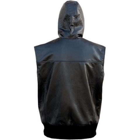 LS 069 Black Hooded Leather Vest w Hood Quilted Lining back 1024x1024 transformed