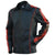 Black And Red Stripes Panels Fashion Stylish Premium Genuine Real Leather Jacket