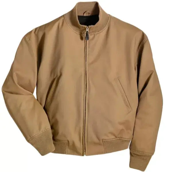Men’s Beige Bomber Jacket New York Leather Company