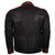 Mens Cafe Racer Red Black Leather Jacket 2