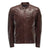 Men's Dark Brown Padded Leather Jacket