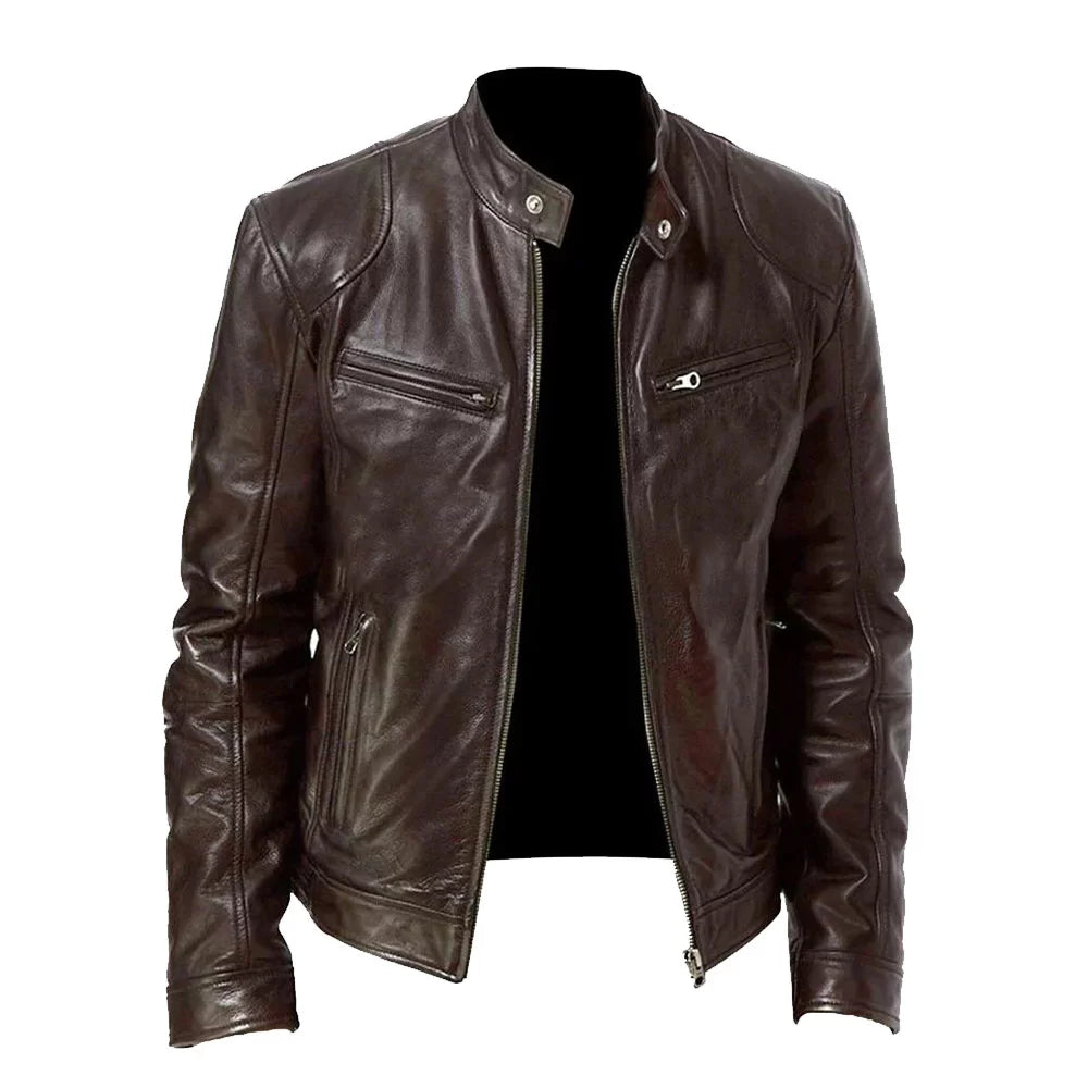 Men's Dark Brown Leather Jacket New York Leather Company New York