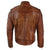 Men’s Classic Diamond Brown Distressed Leather Jacket