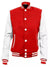 Men's Red and White Baseball Sports Letterman Jacket