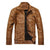 Men's Slim fit Brown Leather Jacket