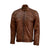 Men's Tan Brown Waxed Leather Jacket