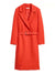 Women Orange Wool Coat