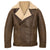 MEN'S BROWN AND CREAM SHEEPSKIN JACKET: MBCSGHE