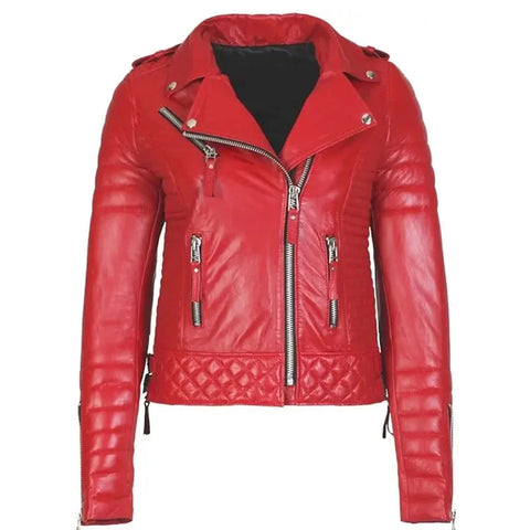 Women's Boda Style Quilted Red Jacket