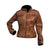 Womens Distressed Brown Biker Leather Jacket
