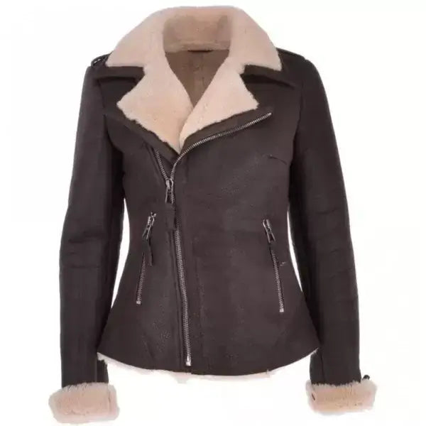 Sheepskin top jacket womens