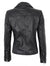 Womens Black Leather Jacket  29176 std