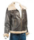 Womens Brown Shearling Leather Jacket  39389 zoom