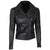Womens Cropped Leather Jacket  35056 zoom