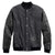 Men's Wool and Leather Sleeves Bomber Leather Jacket