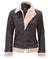 brown fur lined leather jacket womens  89080 zoom