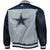 Dallas Cowboys Blue and Grey Varsity Satin Jacket